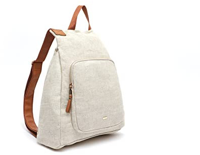 MISAKO Kursi mochila antirrobo de tela Mujer - Kursi Natural 41 X 32 X 12 cm