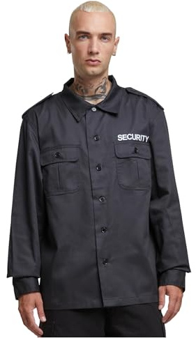 Brandit Security US Shirt Long Sleeve, Farbe: Black, Größen: S bis 7XL