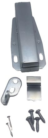 Aretro Touch Latch Attic Loft Cover Cupboard Door Catch Holder Push to Open and Close Zinc Plated 80mm with Fittings.