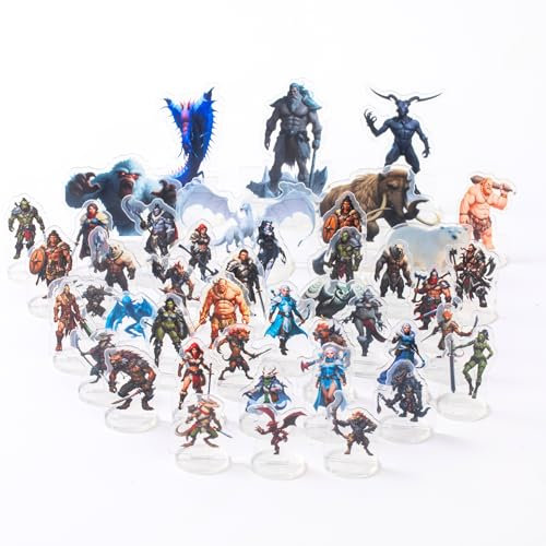 DND Miniatures Bulk Arktisches Thema Dungeons and Dragons Starter Set 2D Figuren D&D 5E Terrain Minis Kit Pathfinder Map Flache Figuren TTRPG Zubehör Tabletop RPG Supplies Geschenke für DM-Spieler