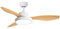 WUUM FLOW DC – Ventilatore da soffitto | Grande luce LED da 24 W con 3 toni | Motore potente e ultra silenzioso, 6 velocità | Controllo remoto tramite telecomando | Colore legno e bianco