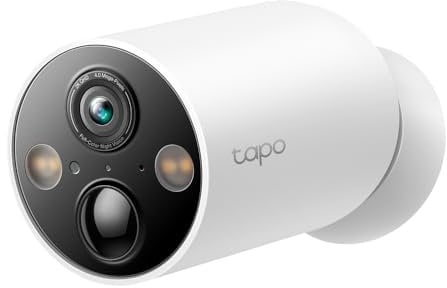 TP-Link TAPO Smart Home Batteriebetriebene Überwachungskamera, kabellos, 2K QHD, IP66, 10000mAh Akku, 150° Superweites Sichtfeld, Farbnachtsicht, KI-Erkennung, microSD-Kartenslot, App-Fernbedienung