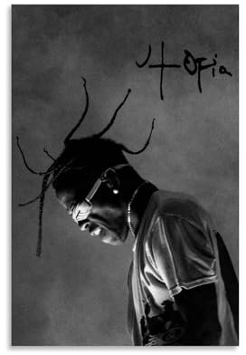 CHIMOSHEJI Travis Poster Scott Art Poster, amerikanisches Rap-Poster, Wandkunst, dekoratives Gemälde, Schlafzimmer, Malposter, 30 x 45 cm, ungerahmter Stil