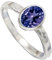 JEWELFORCE 925 Sterling Silber Tansanit Lab Grown Edelstein Ring Herren Damen Steinbandring Alle Größen Ring Handgefertigter Schmuck JSR-1080AV_48 (15.3)
