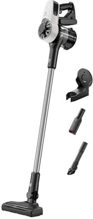 Electrolux Aspirapolvere Senza Filo, 30 min di Autonomia, EP31CB18IW, con Spazzola per Tappezzeria NozzleExtra 2 in 1 Anti-Acaro e Peli di Animale, Maneggevole, Facile Manutenzione, 80 dB, Bianco