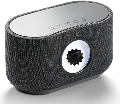 UKLULUAMZ Altavoz magnético de fluido, altavoz ferrofluido con visualización de música, pastilla magnética de fluido con función de carga de 15 W (negro)