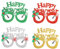 Ymxil 4 Stück Happy New Year Brillen, Glitzer 2024 Frohes Neues Jahr Brillen, Kreative Party Foto Prop, Lustige Neujahr Partybrillen, Silvester Party Dekorationen 2025