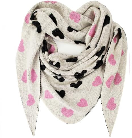 Gloop Damen Schal XXL Strick Dreieck Schal Strickmuster Halstuch Dreieckstuch für Frauen ohne Kratze an Haut 188 * 120 cm