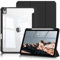 ZKTUYU Case for iPad Air 11-Inch M3/M2 (2025/2024), iPad Air 5th/4th Generation 10.9 inch (2022/2020) with Pencil Holder, Hard Transparent Back, Auto Wake/Sleep, Support 2nd Pencil Charging, Black
