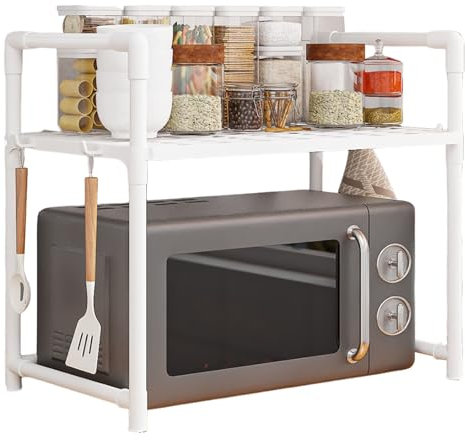 Genérico - Estante para Microondas, Soporte para Microondas, Estante de Niveles, Estilo Minimalista, Resistente al Óxido, 1 Estante, Montaje en Mesa