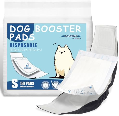 LeapSheep Hundewindeleinlagen, super saugfähig, Einweg-Hundewindeleinlagen für männliche und weibliche Hunde, wolkenähnliche Weichheit, sichere Haftung an allen Windeln, bequem für Hundehosen