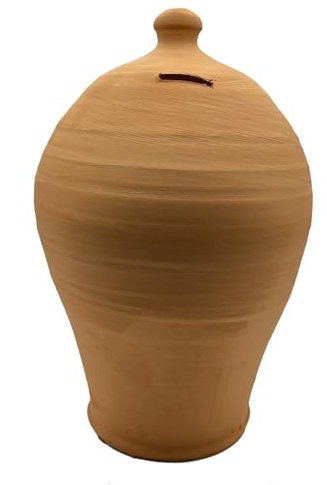 Spardose aus Terrakotta, 20 cm, italienische Handwerkskunst