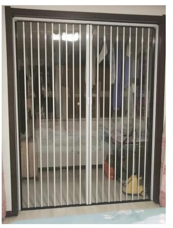 Falttüren Akkordeon-Trennwand Für Den Innenbereich, Unsichtbare Falttüren Mit Magnetischem Türpfosten Acryl-Paneelschiene, Verriegelter Schiebetrenner Für Treppe-Balkon-Wohnzimmer(B,WxH 80x200cm)