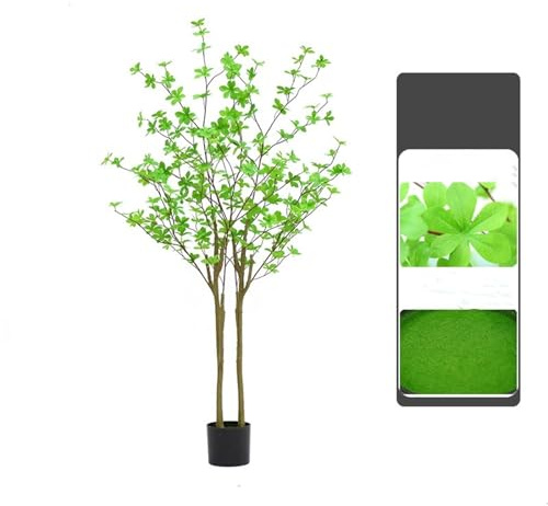 Zstar Künstlicher Enkianthus-Baum, Groß Enkianthus-Baum im Topf, Groß Realistische Zimmer Kunstpflanzen im Topf für Wohnzimmer Büro Garten,Balkon Dekoratives,150cm