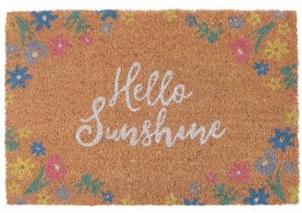 Something Different Hello Sunshine Floral Door Mat (One Size) (Natural)