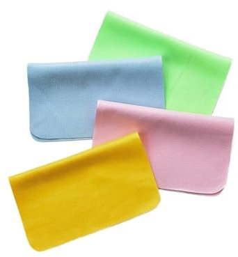 Lot de 10 chiffons doux en peau de chamois pour lunettes de 15 x 15 cm
