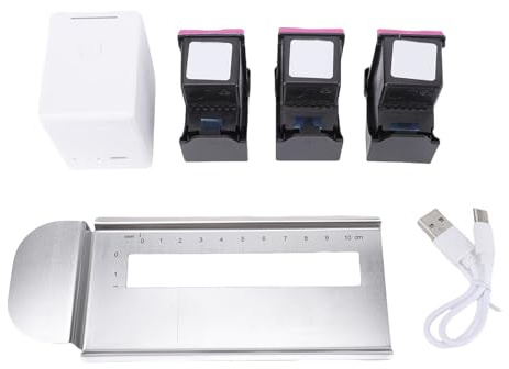 Jectse Essbarer Drucker für Kuchen, Tragbarer Hand-Farb-Lebensmittel Drucker mit 3 Tinten Patronen für 3D-Kuchen Kaffee Brot Food Art, 600mAh Wiederauf Ladbare