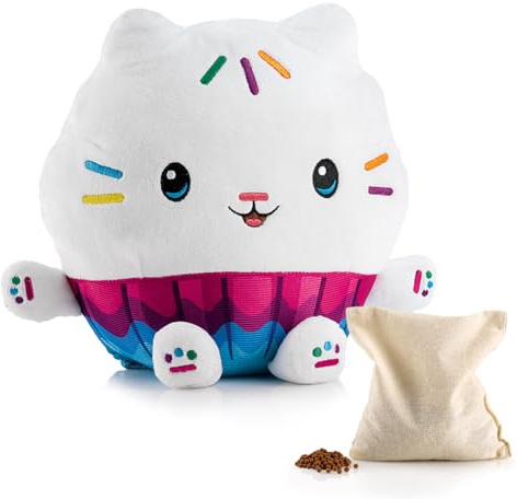 BIOSYNEX - Peluches Térmicos para Microondas con Esferas de Arcilla - Muffin (La Casa de Muñecas de Gabby) - Peluche de Bienestar Lavable a Máquina - Calor Suave y Reconfortante - Desde el Nacimiento