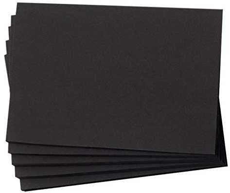 Hamilco Schwarzes farbiges Karton, dickes Papier, blanko, Grußkarten und Karteikarten, 12,7 x 17,8 cm, schwer, 36,3 kg, Scrapbook, Kreidetafel, Karton, 100 Stück