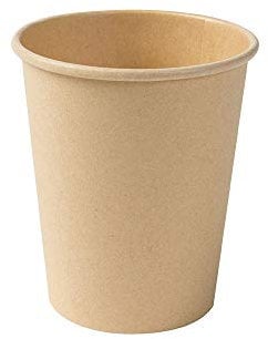 BIOZOYG 50 Stück Kaffeebecher Pappbecher 200ml / 8 oz Ø 80 mm braun - Einwegbecher plastikfrei - Becher aus nachhaltiger Forstwirtschaft - Kaffeebecher Einweg