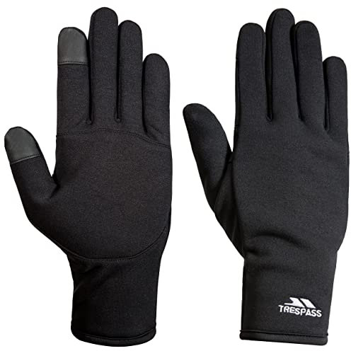 Trespass Herren Poliner Power Stretch Conductive Handschuhe für kaltes Wetter, Nero, S/M