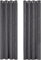 Deconovo Verdunkelung gardinen Thermogardinen Kälteschutz Abdunkelnd Ösenvorhänge Schlafzimmer Thermogardinen, 290x140 cm(HöhexBreite), Dunkelgrau, 2er Set