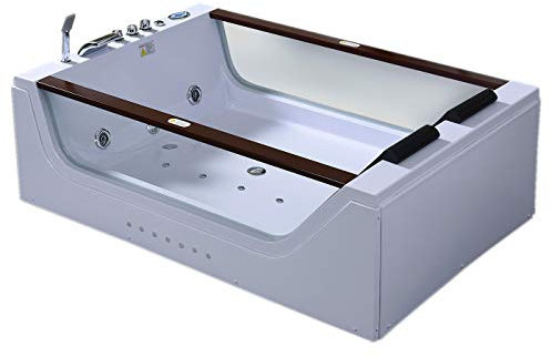 VASCA BAGNO IDROMASSAGGIO 180 x 120 cm Positano CROMOTERAPIA DOPPIA POMPA SPA