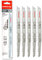 WERHE ® Profi – 5 x Holz & Äste Säbelsägeblätter – C 240mm S1531L Extra Lang – Hochwertiges HCS Stahl – Schnelles Schneiden dicker Schichten – Kompatibel mit Bosch, Makita Fuchsschwanz