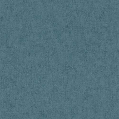 Papier peint intissé moderne bleu canard pour salon | Tapisserie bleu idéale pour entrée | Papier peint uni bleu cuisine & couloir