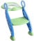 Rainberg® Kids Potty Training Toilet Seat Adjustable Height Step Ladder for Boys and Girls | Bathroom Aid Toddler Training Seats Portable Design (Blue Green)