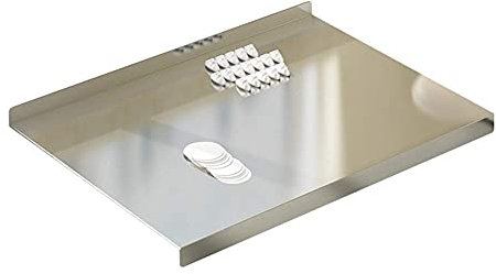FZYE Edelstahl-Hackblöcke Arbeitsplattenschoner mit gebogenen Ecken-Schneidebrettern runder Kante Anti-Schimmel (Color : Silver, Size : W500XL700X1.5MM)