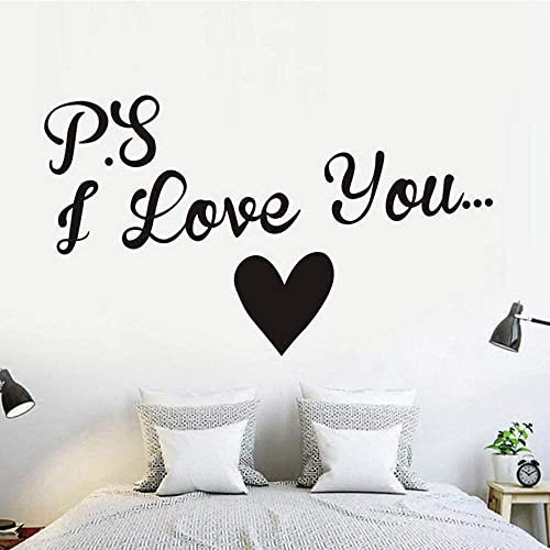 Vinyl Ich Liebe Dich Herz Wandkunst Aufkleber Hochzeit Zimmer Zitat Aufkleber Wandbild Pvc Vorlage Diy Dekoration Wohnzimmer Schlafzimmer Büro 74 * 43Cm