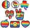 Bymivofun 8 Stück Kinder Regenbogen Cartoon Kleidung Patches, Cartoon DIY Kleidung Patches, Kleidung Patches Aufkleber, zum Aufbügeln, für T-Shirt Jeans Kleidung Taschen