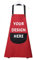 Delantal de cocina personalizado con texto personalizado con logotipo para mujeres y hombres, Rojo -, talla única