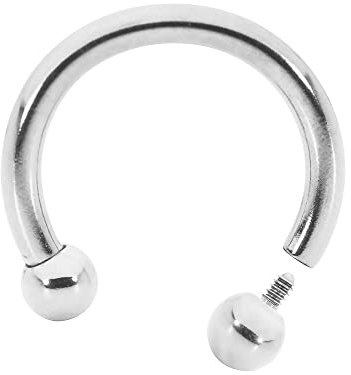 365 Sleepers 1,6mm/8mm Chirurgenstahl Hufeisen Barbell Piercing Ohr mit Innengewinde Circular Barbell Septum Tragus Helix Nasenpiercing-Ring Ohrring 1,2 mm 1,6 mm 2,0 mm 2,5 mm Piercing