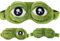 3D Frosch Schlafen Augenmaske Kinder, BetterJonny Flusen Karikatur Frosch Augen Maske Kreative Cartoon Lustige Augenabdeckung Flaum Schlafmaske Augenbinde für Frauen Kinder Herren Damen, Grün