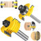 Domino Joiner Tool, Domino Joiner, 3 ali regolabili per la lavorazione del legno Bit per router per coda di colomba Jig 8 mm gambo per compensato per pannelli di fibra di media densità