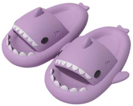 XinCDD Ciabatte Squalo per Uomo Donna e Bambini - Funny Animal Slides for Indoor Outdoor Use (Lilla, 44)
