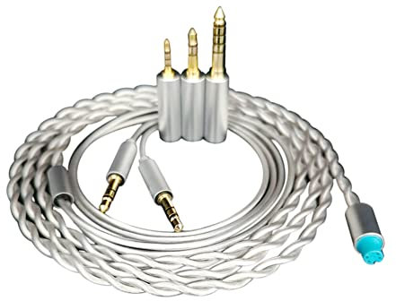 Janjunsi Upgrade Audio Kabel Ersatz Schnur Kompatibel mit HIFIMAN HE400/HE400I/ANANDA/SUNDARA Kopfhörer - 3in1 Stecker mit 2.5mm/3.5mm/4.4mm Stecker