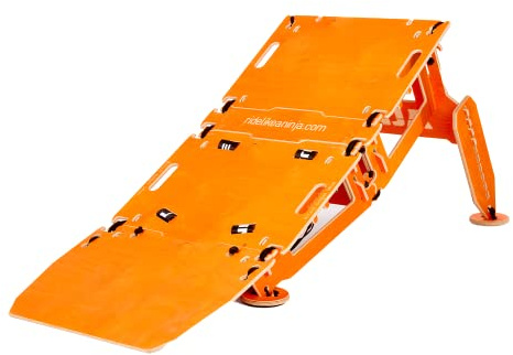 Ninja MTB Mach 1 Jump Ramp, Portable Jump Ramp, 3 Panel Ramp for All Ages, Ideal for MTB Bikes, BMX Bikes, One Wheels, Scooters, Skateboards, and RC Cars