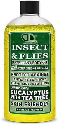 Insect Repellent with EUALYPTUS & Tea Tree Essential Oil (Repells Bugs Such as Flies, Ants, Wasps & Mosquitos Indoors in The Home) (50ml Cap)