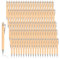 Juwacoo 100 Stück Bambus Kugelschreiber, Kugelschreiber Personalisiert, Kugelschreiber Personalisiert Holzkugelschreiber, Büro Schulbedarf, Wooden Ballpoint Pen für Schreiben Geschenke, Schwarze Tinte