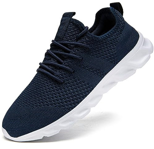 Herren Sneaker Laufschuhe Turnschuhe Sportschuhe Running Schuhe Freizeit Straßenlaufschuhe Fashion Leicht Atmungsaktiv Walkingschuhe Outdoor Fitness Jogging Sportsschuhe Blau 43 EU