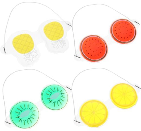 minkissy 8 Stk Frucht augen maske lidschatten Karikatur Eisbeutel Augenklappe Kind schmücken PVC-Gel