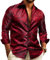 YOHOWA Men's Silk Shirt Button Down Paisley Flower Dress Shirts Formal Casual Work Relaxed Fit Long Sleeve