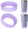 Linkidea Water Bottle Boot Compatible with YETI Rambler Tumbler 20oz/30oz, Travel Mug 20oz/30oz, Straw Cup 26oz, Silicone Bottle Bottom Bumper Protector (Violet / 2 Pack)