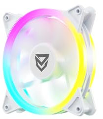 Nfortec Draco X ventilador ARGB 120mm ultra silencioso 12dB 3 pines blanco alto flujo de aire PC gaming