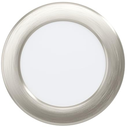 EGLO LED Einbaustrahler Fueva 6, Spot Deckenleuchte, runder Einbauspot | Deckenstrahler aus Kunststoff in Silber und Weiß, warmweiß-kaltweiß, ∅ 11,7 cm