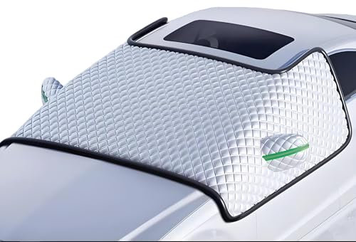 VAEVEN Frontscheibenabdeckung für Mini One/Clubman/Countryman 2000-2024, Windschutzscheibe Abdeckung, Schneeschutz Regenfest Autoscheibenabdeckung Faltbar Scheibenabdeckung