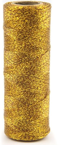 Cordoncino in oro da 1 mm, 100 m, con brillantini, per fai da te, non elastico, per bricolage, matrimoni, decorazioni, confezioni regalo (oro, 1 mm)